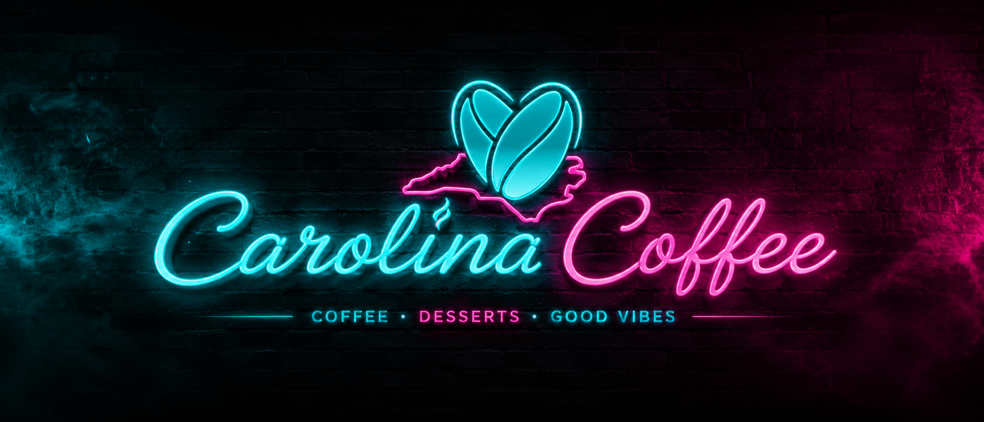 Carolina Coffee neon lounge